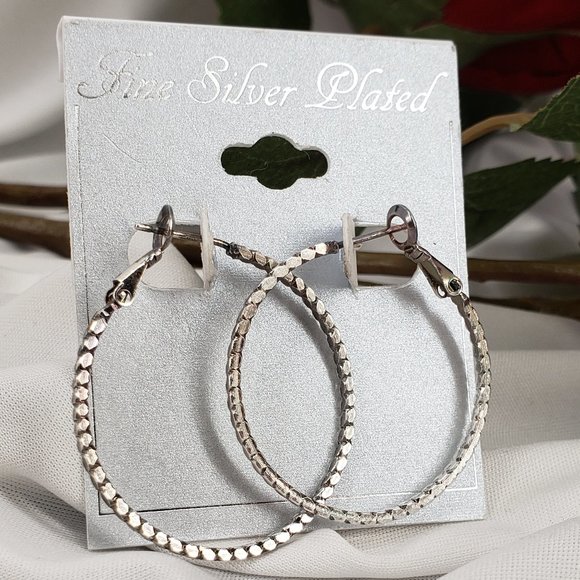 Silver Plated Hoop Earrings